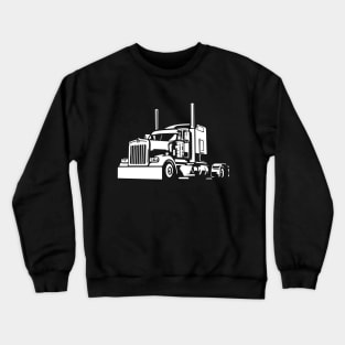 silhouette of a truck Crewneck Sweatshirt